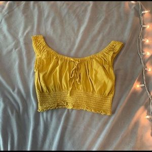 brandy melville mustard yellow crop too